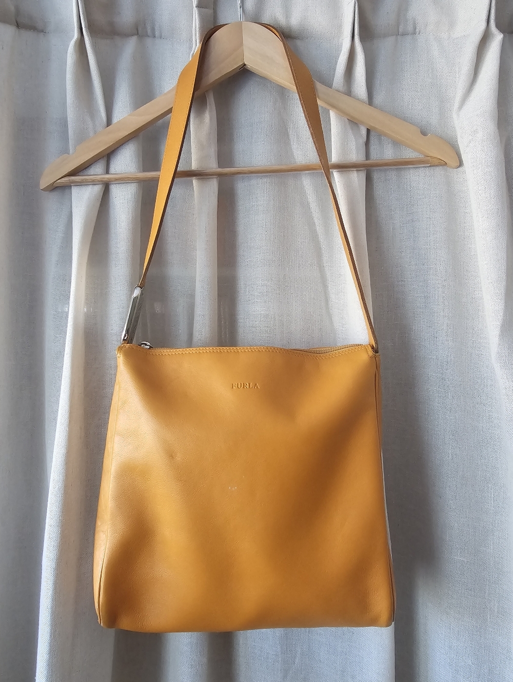 Furla Cognac Leather Shoulder Bag